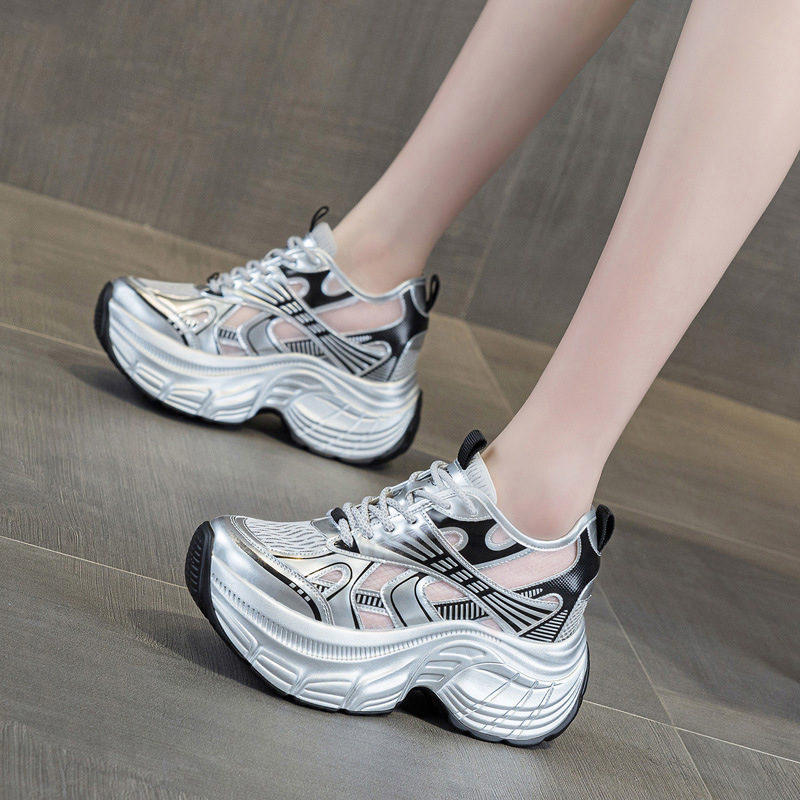 Platform Sneakers Chunky - Sepatu Sneakers Platform Penambah Tinggi Tersembunyi