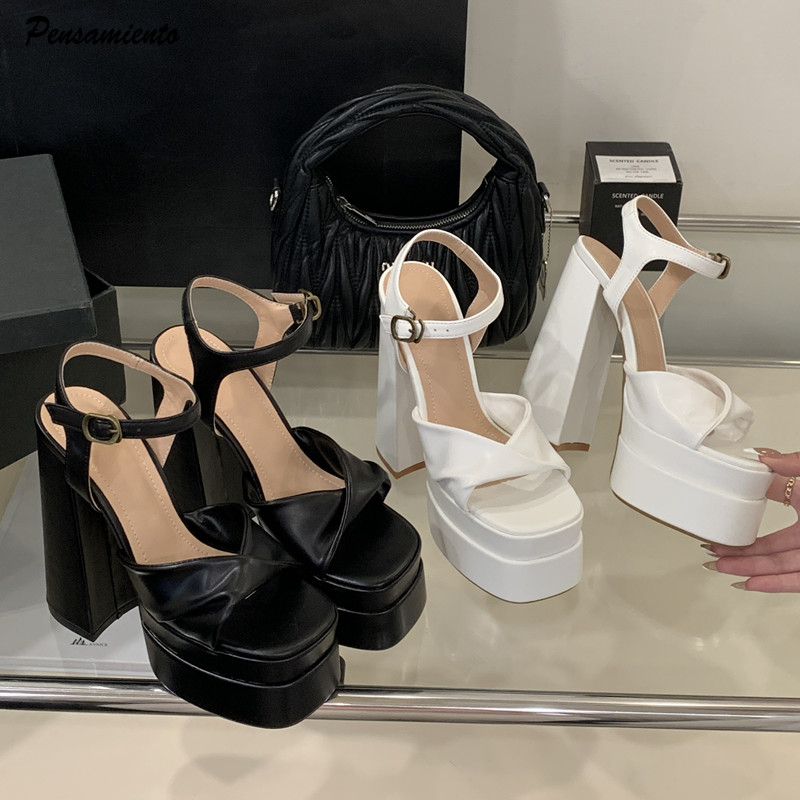 Platform Sneakers Chunky - Sandal Gladiator Wanita Wedges Platform Ganda