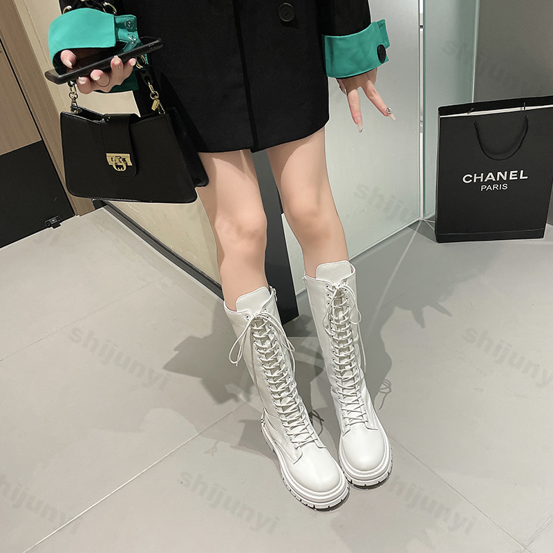 Sepatu Bot Wanita Model Knight - Platform Sneakers Chunky ulasan dan harga