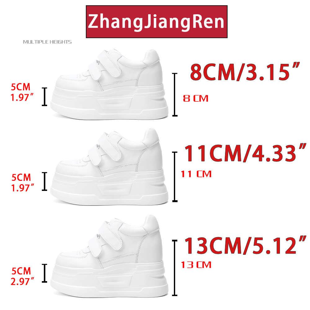 ZJR 8-13Cm Sepatu Lift Dalam W - Platform Sneakers Chunky ulasan dan harga