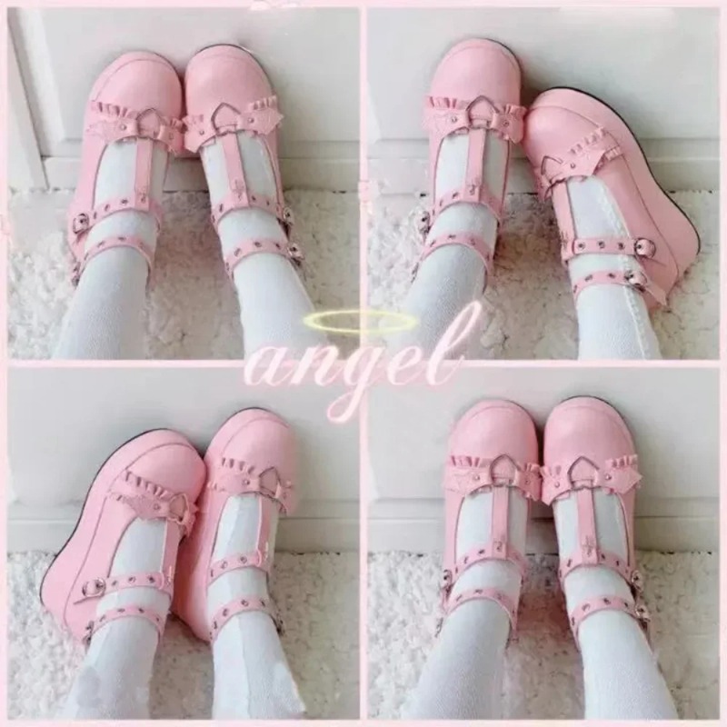 Sepatu Mary Janes Wedges Gespe - Platform Sneakers Chunky ulasan dan harga