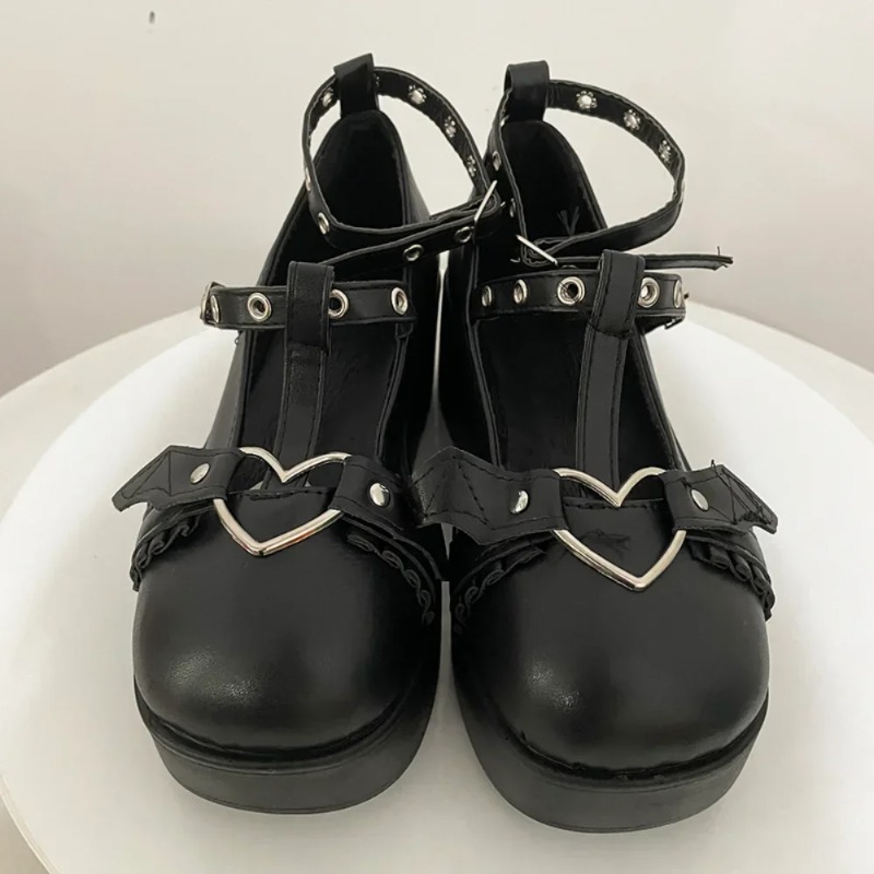 Sepatu Mary Janes Wedges Gespe - Platform Sneakers Chunky ulasan dan harga