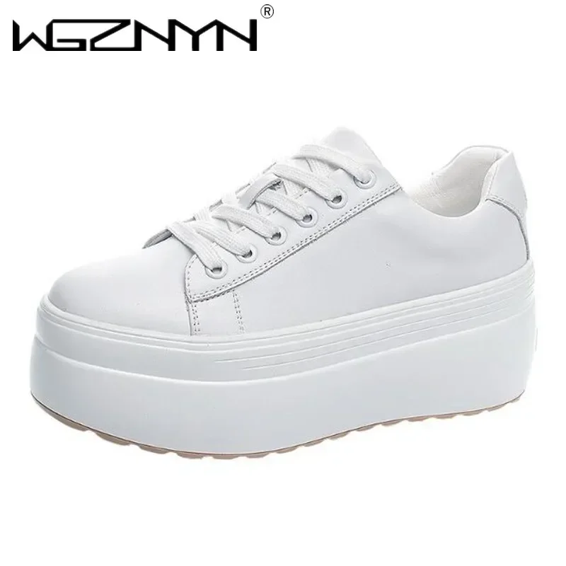 Sepatu Kasual Wanita Kulit Asl - Platform Sneakers Chunky ulasan dan harga