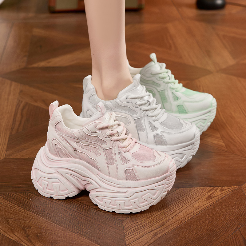 Sepatu Sneakers Platform Tebal - Platform Sneakers Chunky ulasan dan harga